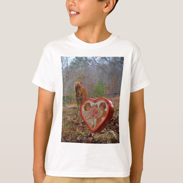 Camiseta Caballo marrón en miniatura del corazón de San Val (Anverso)