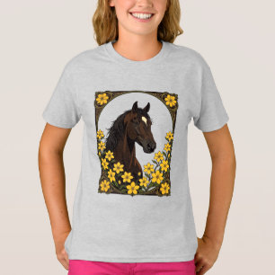 Camiseta Caballo Marsh Tacky Rodeado de Jazmín Amarillo