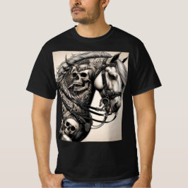 Camiseta Caballo Metalero Tatuado: Rock y naturaleza