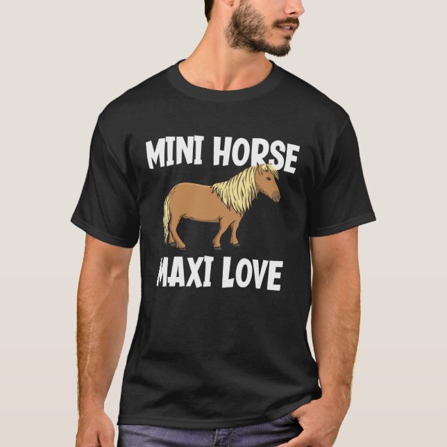 Camiseta Caballo Mini Maxi Amor Caballo Miniatura (Anverso)
