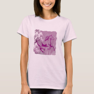Camiseta Caballo místico del jardín (Lt. Púrpura)