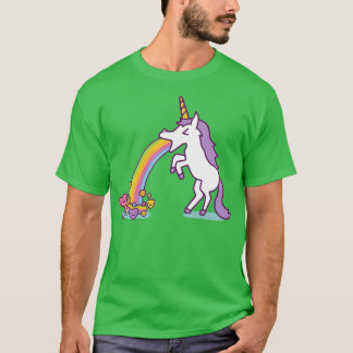Camiseta Caballo mítico del arco iris de unicornio Vomit