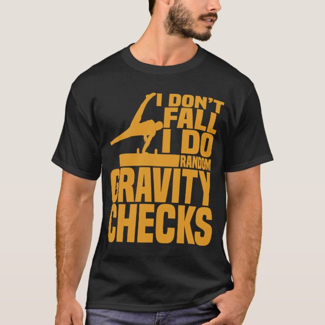 Camiseta Caballo montando al azar de gravedad Cheques de ca (Anverso)