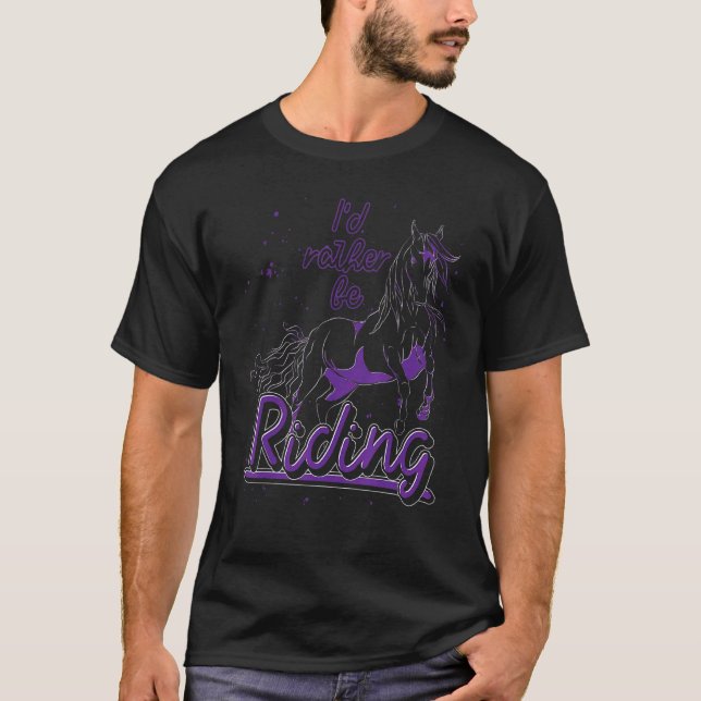 Camiseta Caballo montando caballos ecuestres (Anverso)