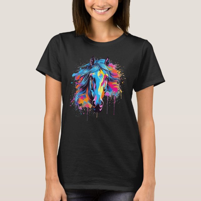 Camiseta Caballo Morab Splash  Colorido (Anverso)