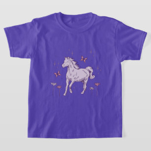 Camiseta Caballo Morado Bonito