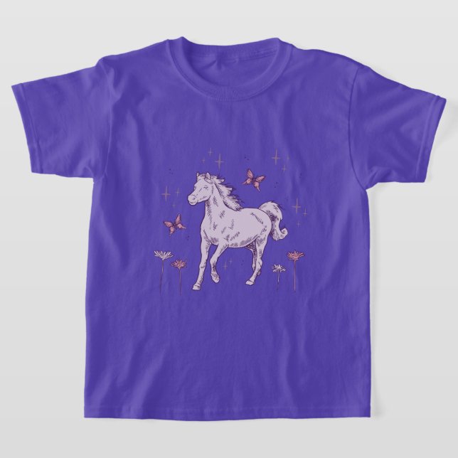 Camiseta Caballo Morado Bonito (Distribución)