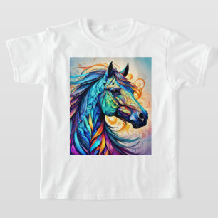 Camiseta Caballo multicolor 22 colorido
