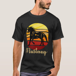 Camiseta Caballo Mustang Corriendo Al Atardecer