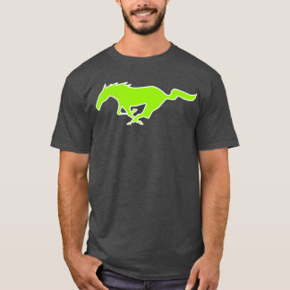 Camiseta caballo mustang neon green 2022 vintage
