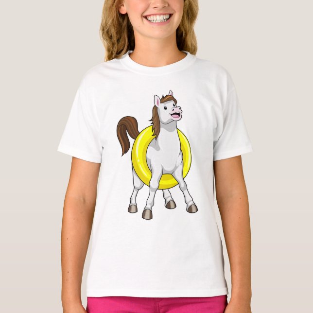 Camiseta Caballo nadando con Lifebouy (Anverso)