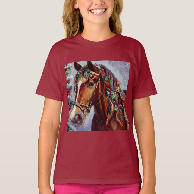 Camiseta Caballo navidad 2 (Anverso)