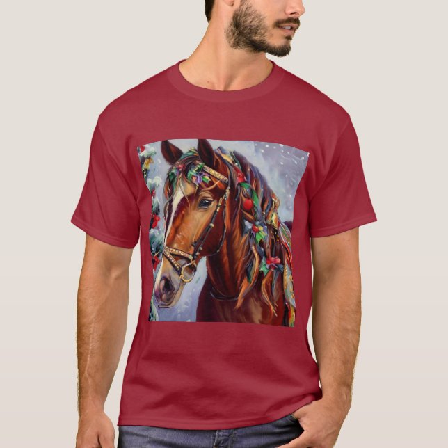 Camiseta Caballo navidad 2 (Anverso)