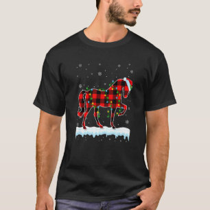 Camiseta Caballo Navideño Sombrero de Santa Animales Lindos
