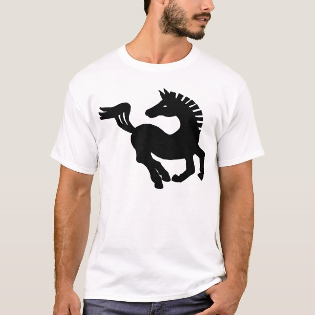 Camiseta caballo negro (Anverso)