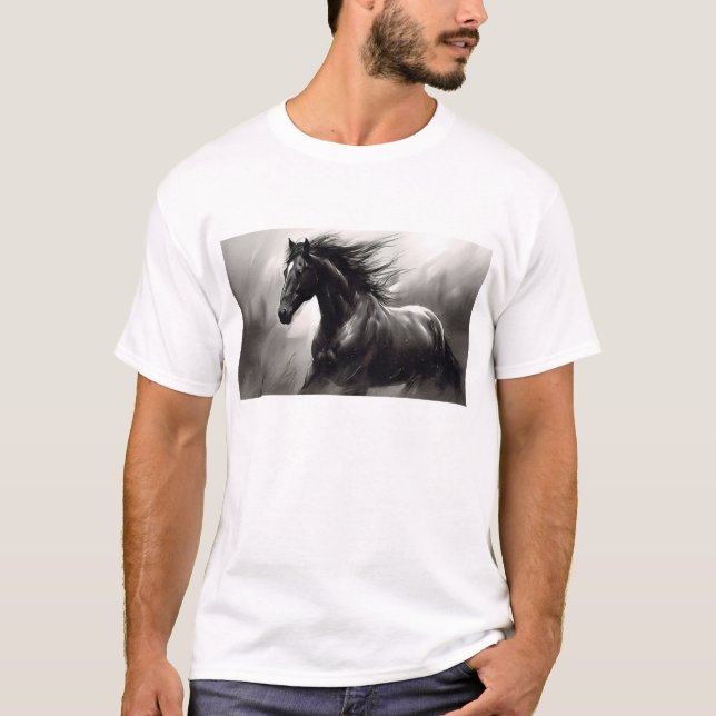 Camiseta Caballo negro (Anverso)