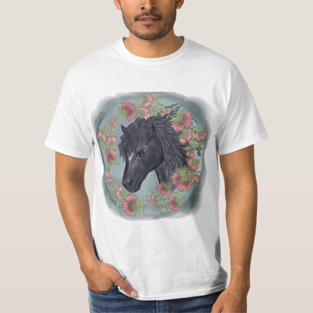 Camiseta Caballo Negro Bellflower (Anverso)