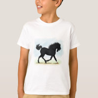 Caballo negro con estrella y pavo (Belleza negra)