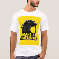Caballo Negro en Negrita con Texto Motivacional