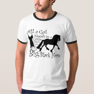 Camiseta Caballo negro grande