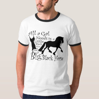 Camiseta Caballo negro grande
