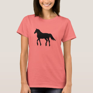 Camiseta Caballo negro grande hermoso