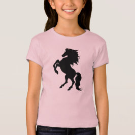 Camiseta Caballo negro que se alza - Bella del chica cupo