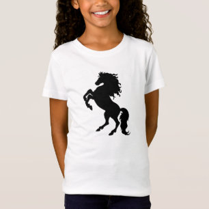 Camiseta Caballo negro que se alza - Bella del chica cupo
