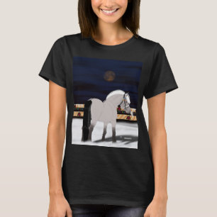 Camiseta Caballo noruego hermoso del fiordo en nieve