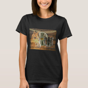 Camiseta Caballo Occidental Herradura Caballo Vagón Cowboy 