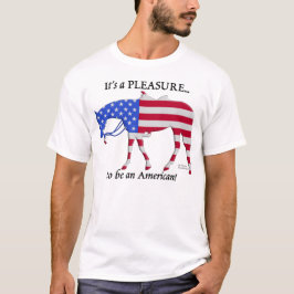 Camiseta Caballo occidental patriótico del placer