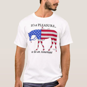Camiseta Caballo occidental patriótico del placer