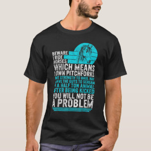 Camiseta Caballo Ojo de que yo monto caballos Chica Hígado 