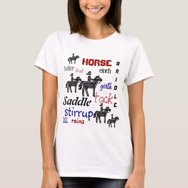 Camiseta Caballo, palabras motivacionales, deporte (Anverso)