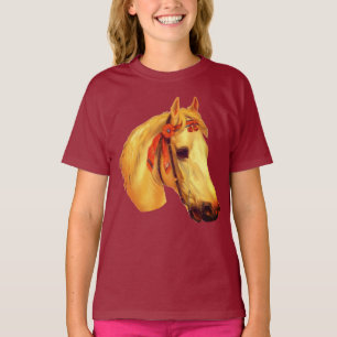 Camiseta Caballo Palomino de Arte Vintage
