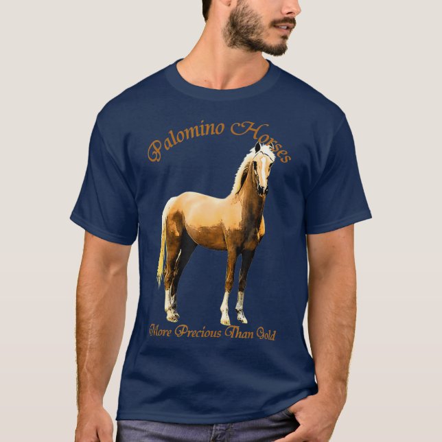 Camiseta Caballo Palomino Más Precioso Que El Oro (Anverso)
