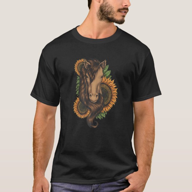 Camiseta Caballo Para Caballo Montando Carreras Del Barril  (Anverso)
