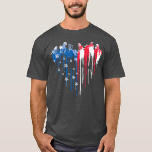 Camiseta Caballo Patriótico Bandera Americana Corazón 4 De 