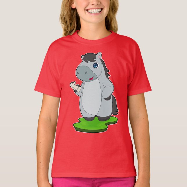 Camiseta Caballo pieza de ajedrez Caballero de ajedrez (Anverso)