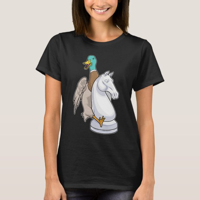 Camiseta Caballo pieza de ajedrez Duck Ajedrez (Anverso)