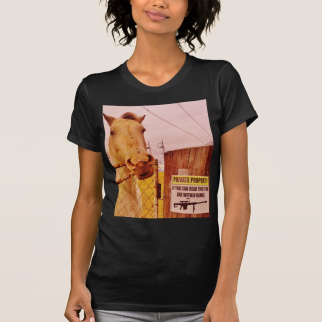 Camiseta Caballo Pink Private Property (Anverso)