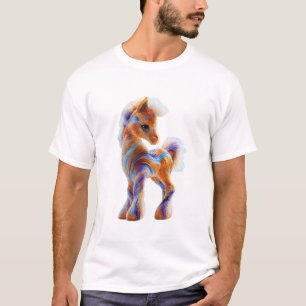 Camiseta Caballo Ponis Caprichoso de Fibra Óptica Vibrante