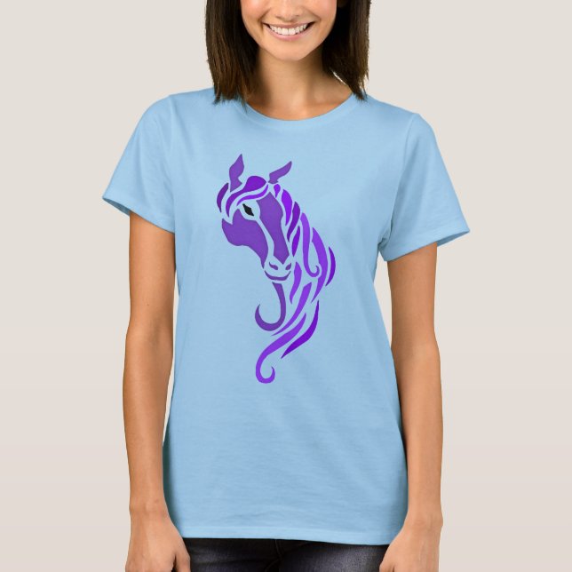 Camiseta Caballo púrpura (Anverso)