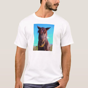 Camiseta Caballo púrpura con boca verde