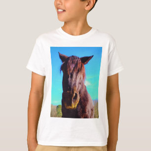 Camiseta Caballo púrpura con boca verde