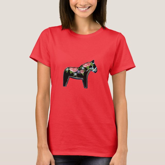 Camiseta Caballo Red Rose Dala (Anverso)