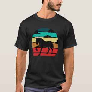 Camiseta Caballo Regalo Atardecer Retro Cabalgata Animal Eq