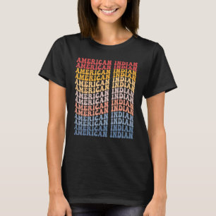 Camiseta Caballo Retro Groovy Indio Americano