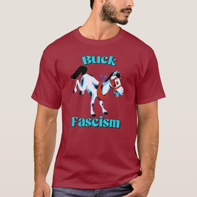 Camiseta Caballo retro lindo - Fascismo burdo (Anverso)