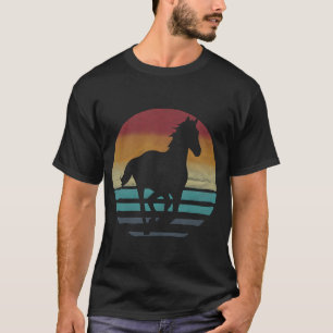 Camiseta Caballo retro salvaje y libre caballo de vacas occ